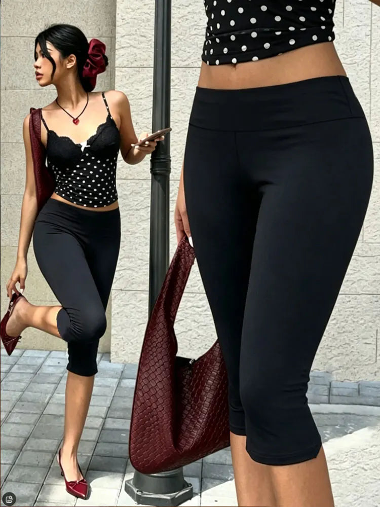 High Waist Capri Pants Leggings